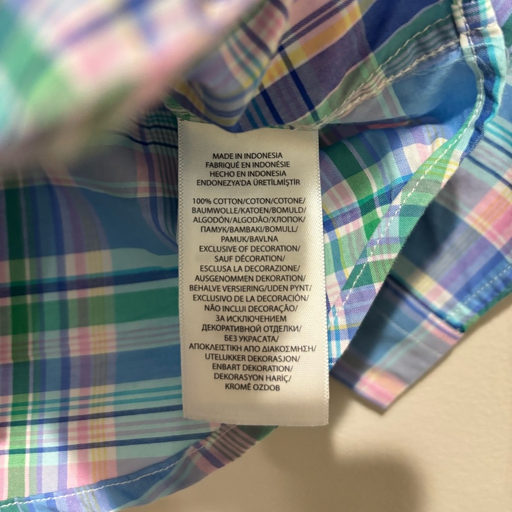 NWT Ralph Lauren Boys 2T Spring II Easter Pastel Plaid Button Down Shirt - Picture 5 of 7
